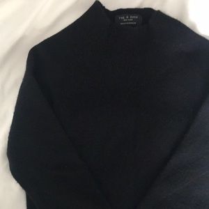 black mock neck sweater